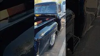 58 chevy c10 apache  ls swapped dropped down low custom interior designer  wood bed