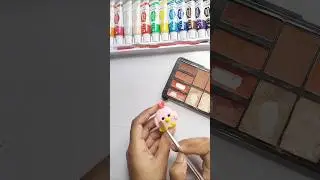 cute pink chick with clay#viral #diy #viral #clay art with Sadiya