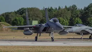 [4K] Air Defender 23 I Hohn I USAF F-15C, F/A-18E/F I Afterburner