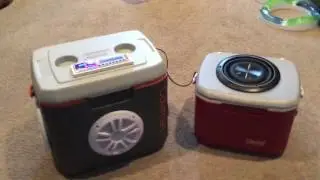 Custom Bluetooth Cooler Boombox with added subwoofer
