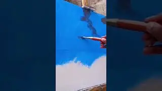 How to paint Dark clouds #art #artist #painting #acrylicpainting #clouds