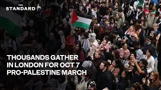 London student march: 'From the river to the sea' chants on October 7 pro-Palestine march