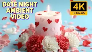 Valentine&rsquo;s Day Ambience | Cozy Candlelight, Floating Petals & Calm Romance