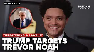 Trump threatens lawsuit after Trevor Noah's Grammys quip about Epstein island