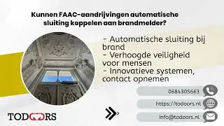 Kunnen FAAC-aandrijvingen automatische sluiting koppelen aan brandmelder?