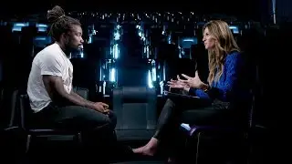 Dalvin Cook sits with Erin Andrews before Thursday Night Football