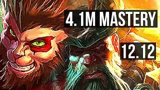 WUKONG vs GP (TOP) | 14/0/8, 4.1M mastery, Legendary, 6 solo kills | EUW Diamond | 12.12
