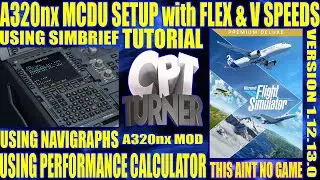 A320nx Mod MCDU Setup WITH flex & V speeds SimBrief-navicharts and performance calculator MSFS2020