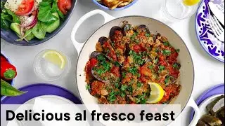 Al fresco feast with easy grilled mussels