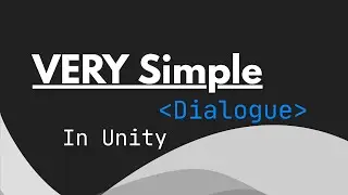 VERY Simple Dialogue in Unity #unity3d #unitytutorial