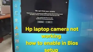 Hp laptop camera not working how to enable in Bios setup
