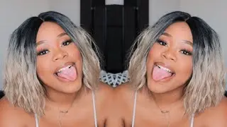 Short SYNTHETIC Ash Blonde Wig Review| Mane Concept  | Divatress