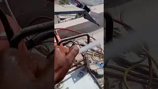 nitrogen flashing AC pipe| flashing with nitrogen copper pipe#shorts