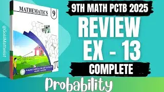 Class 9 maths review exercise 13 New book | 9th Maths chapter 13 review ex 13 | Probability || PCTB