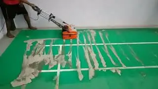 Badminton mat cleaning - floor cleaning