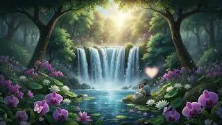 Very Slow Piano Music with Water & Birds 🌿 Calm, Stress Relief, Peaceful Ambient Sound