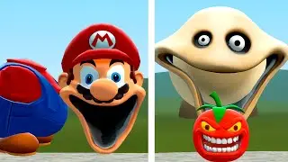 NEW ROBLOX HUNGRY WORM MARIO VS NEW HUNGRY WORM TOMATO In Garry's Mod!