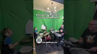 A Student & Instructor drums duo moment! With @BillRayDrums #seattledrumschool