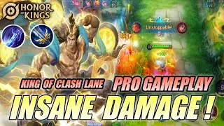 INSANE DAMAGE! LU BU King Of Clash Lane | Pro Gameplay Technique & Strategy - Honor of Kings (HOK)
