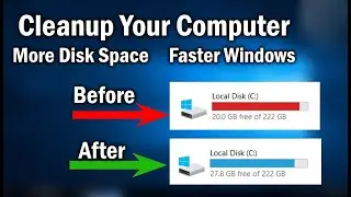 Fixing Local Disk C Full Windows 10l 2024 #computerknowledge #windows #photoshoptutoria