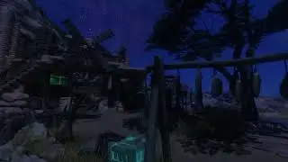Enshrouded - Farm and mill at night