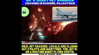IAF'S MIG21 aircraft crashed in #mig21crash #mig21 #rajasthan #news #India #airforce #shorts #yt