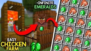 EASY Automatic Chicken + Emerald Farm for Minecraft Bedrock/Java