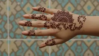 Half Mandala Mehndi ✨ Simple & Elegant | Easy Leaf Mehndi Design  Minimal Look | Mehndi Design Leave