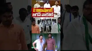 2నిమిషాలకే జగన్ వాకౌట్&zwnj;YS Jagan Walkout From AP Assembly YSRCP Demands Opposition Status in Assembly