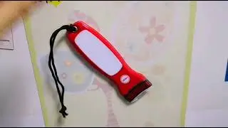 Any Logo And Text Printed PVC Flat Flashlight Torch With Magnet, Strap, Metal Ring