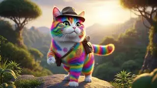 “Cat’s Train to Jungle Adventure 🚆🌴”