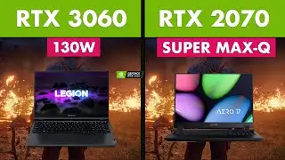 RTX 3060 laptop vs RTX 2070 Super MaxQ  (90W) | 11 Games Test