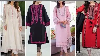 Embroidery Dress Designs For Girls/Embroidery Dresses/Designing Ideas/Hand Embroidered Kurti design