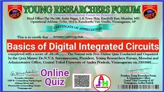 Basics of Digital Integrated Circuits Quiz | Online Quiz Certificate