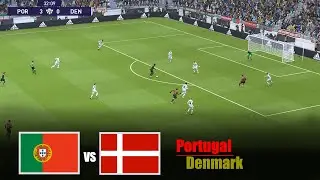 Portugal vs Denmark | UEFA Nations League 25/26 Finel Full Match | Video Game Simulator PES 2021