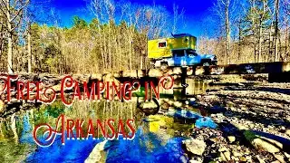 Free Camping in Arkansas #freecamping #selfbuiltcamper #findingworkontheroad