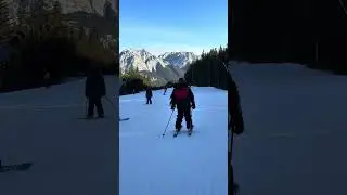 Nakiska Ski Resort GREEN run from Olympic Chair