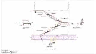 Double Stringer Steel Staircase Detail with Concealed Tread Step