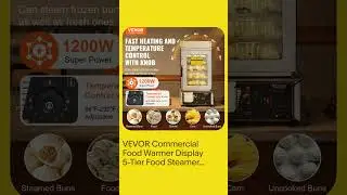 VEVOR Commercial Food Warmer Display 5-Tier Food Steamer Buns Warmer Electric