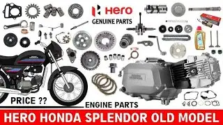 Splendor Engine Spare Parts Price List l Hero Splendor All Engine Parts Names l Full Engine...🏍️