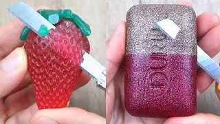 Relaxing Soap Cutting ASMR. Satisfying Soap and lipstick cutting. Corte de jab&oacute;n - 1216