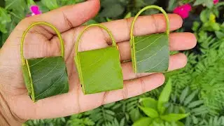 How to make Mango Leaf Bag | DIY Leaf Craft | Leaf Bag Making | How to Make Mango Leaves Bag