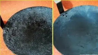 how do you clean tawa with baking soda and veniger|how to clean tawa in 2 minutes