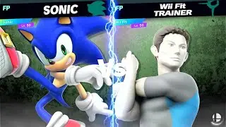 Super Smash Bros Ultimate Amiibo Fights Sonic vs the World EX vs Wii Fit