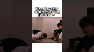 me and my sis overnight #bts #funny #fyp #jimin #jin #diet