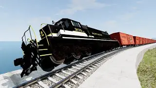 Crazy High Speed Train Crashes #74 - Beamng drive | Dancing Cars