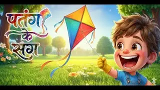 Aasman me udi patang (आसमान में उड़ी पतंग)/Kids Hindi Kite Song