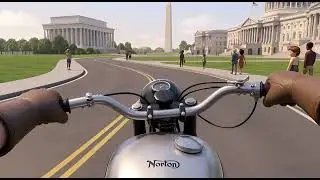 (3D Animation Style) The Washington Monument, Washington, D.C., USA