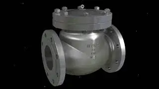swing check valve animation