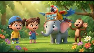 The Great Jungle Tug-of-War 🌿🐘 #CuteArt #Wholesome #DigitalIllustration #3DArt #CharacterDesign 